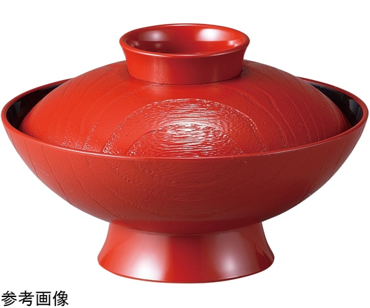 福井クラフト 6寸 桐杢煮物椀 朱無地 内黒 30048370 1個（ご注文単位1個）【直送品】