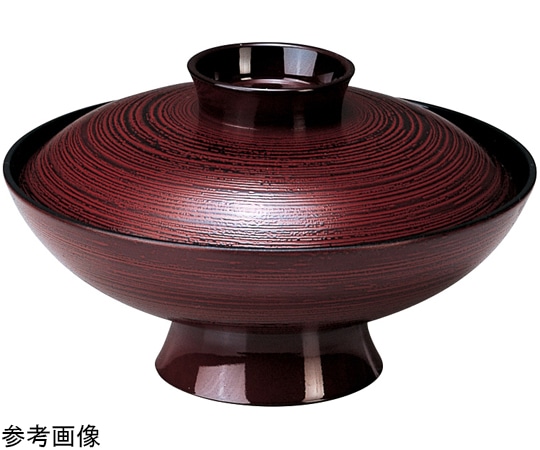 福井クラフト 耐熱5.5寸 小槌椀(蓋親)溜刷毛目 内黒 12025540 1個（ご注文単位1個）【直送品】