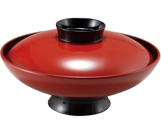 福井クラフト 7.0寸 小槌椀(蓋親)朱つば黒 30120250 1個（ご注文単位1個）【直送品】