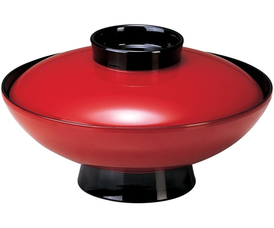 福井クラフト 新TA6寸 小槌椀 朱ツバ黒 12025570 1個（ご注文単位1個）【直送品】