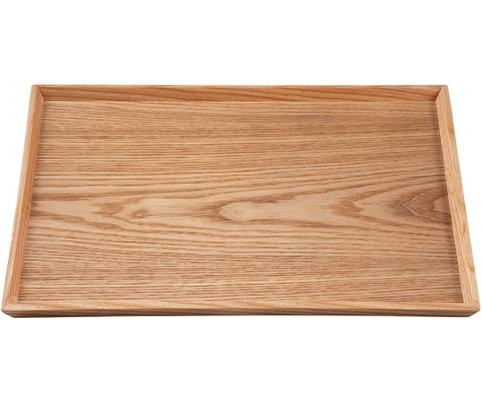 福井クラフト 尺3 長角タモ富士型盆 クリア仕上 11015850 1個（ご注文単位1個）【直送品】