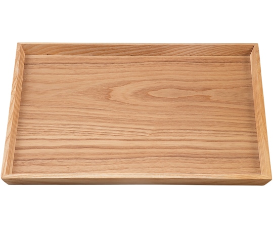 福井クラフト 尺0 長角タモ富士型盆 クリア仕上 11015830 1個（ご注文単位1個）【直送品】