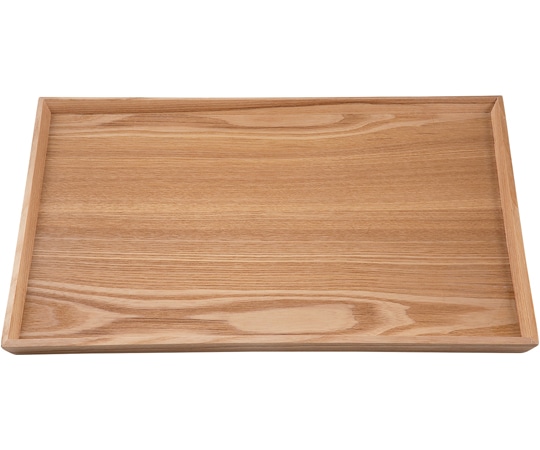 福井クラフト 尺4 長角タモ富士型盆 クリア仕上 11015860 1個（ご注文単位1個）【直送品】