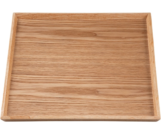 福井クラフト 尺1 角タモ富士型盆 クリアー仕上 11015840 1個（ご注文単位1個）【直送品】