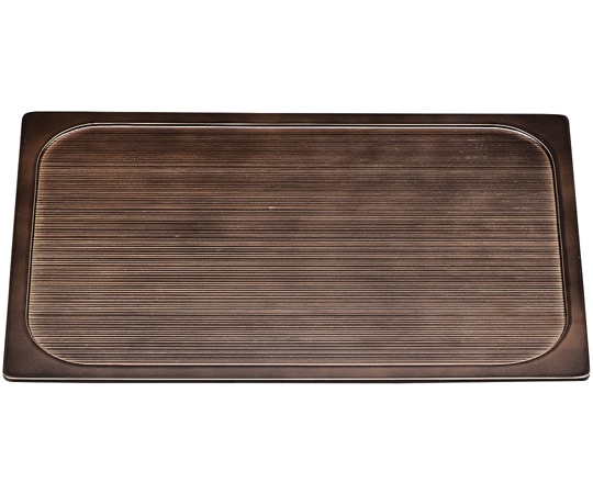 福井クラフト 木)雪才型内千筋盆 ブラウン 16914110 1個（ご注文単位1個）【直送品】