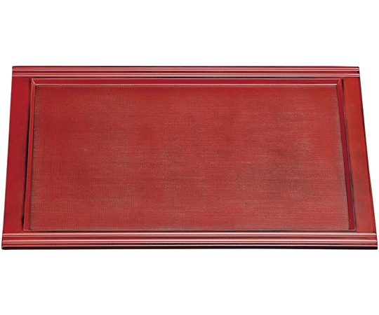 福井クラフト 木)ツーライン盆 布目根来 16914060 1個（ご注文単位1個）【直送品】