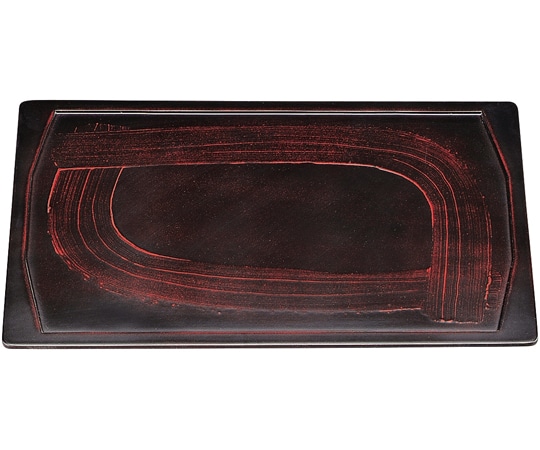 福井クラフト 木)内矢羽根型盆 一筆曙 16914150 1個（ご注文単位1個）【直送品】