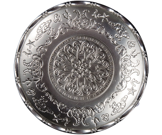 福井クラフト メタルコースター 丸菊花 シルバー 80602870 1個（ご注文単位1個）【直送品】