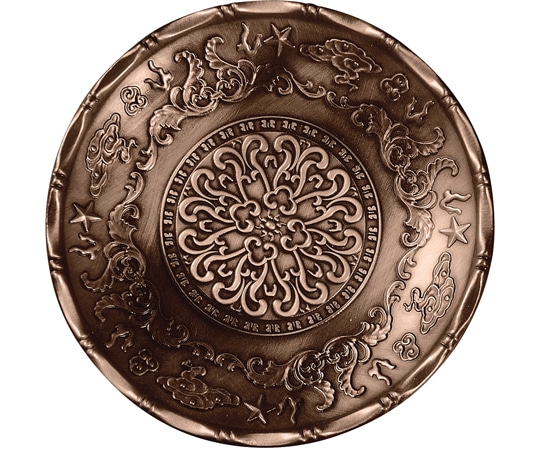 福井クラフト メタルコースター 丸菊花 ブロンズ 80602880 1個（ご注文単位1個）【直送品】