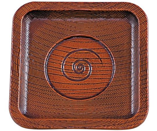 福井クラフト 隅丸ミニケヤキ茶托 栃塗 45151700 1個（ご注文単位1個）【直送品】
