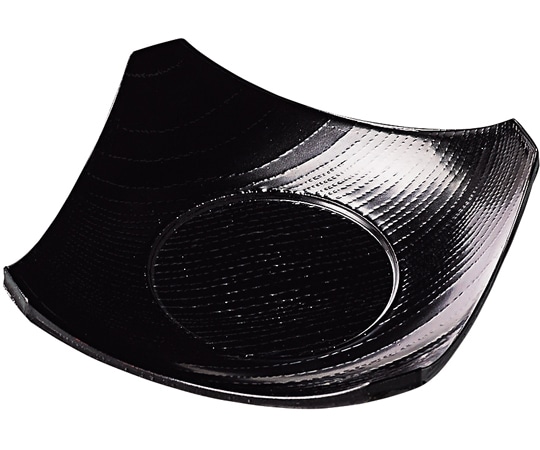 福井クラフト 隅切茶碗蒸皿 黒 82158299 1個（ご注文単位1個）【直送品】