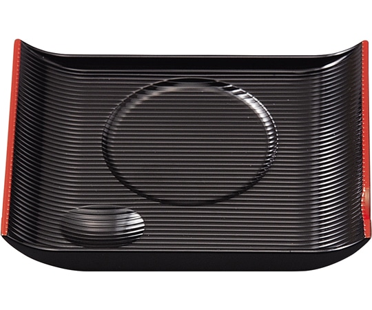 福井クラフト 吹上受皿 黒天朱 81258340 1個（ご注文単位1個）【直送品】