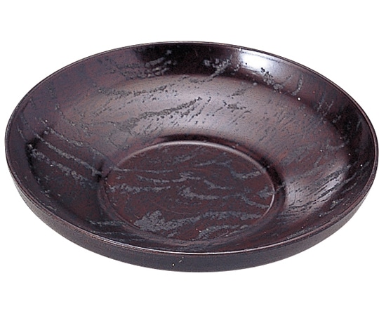 福井クラフト 2.8寸 ダルマ茶托漆刻木目 75000340 1個（ご注文単位1個）【直送品】