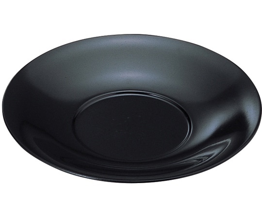 福井クラフト F木4寸 ユリ型茶托 黒 75000290 1個（ご注文単位1個）【直送品】