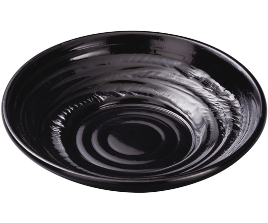 福井クラフト 4寸 象谷茶托 うず黒(全面塗) 81015440 1個（ご注文単位1個）【直送品】