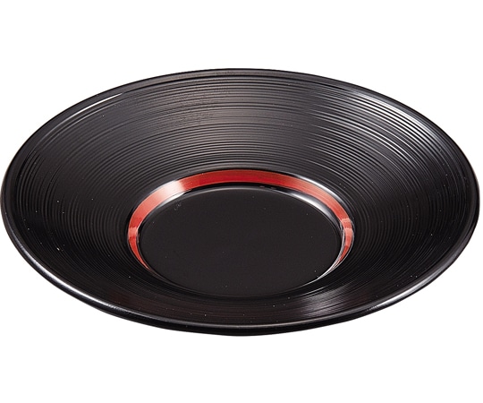 福井クラフト 4寸 新千筋茶托 黒内朱ライン 80603020 1個（ご注文単位1個）【直送品】