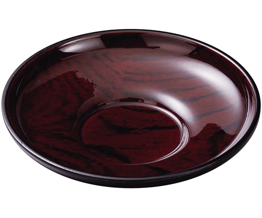 福井クラフト ユ)4寸 だるま茶托 ケヤキ木目 81015420 1個（ご注文単位1個）【直送品】