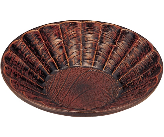 福井クラフト 4寸 菊ノミ彫茶托栃塗り(全面塗) 82014700 1個（ご注文単位1個）【直送品】