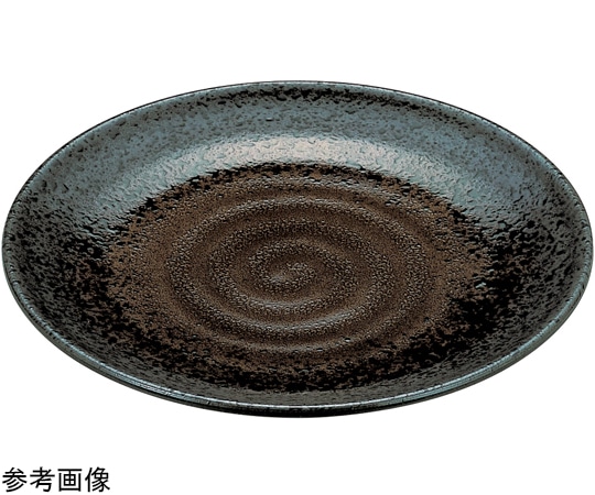 福井クラフト 尺2寸 神龍鉢 黒釉流し裏黒塗(前面塗) 51402451 1個（ご注文単位1個）【直送品】