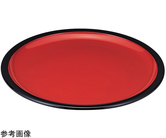 福井クラフト 2尺 満月皿 朱渕黒 70009220 1個（ご注文単位1個）【直送品】