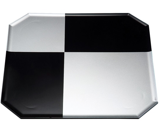 福井クラフト 30cm 隅切スクェアプレート 黒/銀市松裏黒乾漆 51361190 1個（ご注文単位1個）【直送品】