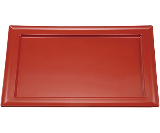 福井クラフト 8.5寸 長角プレート 柿朱 17411790 1個（ご注文単位1個）【直送品】