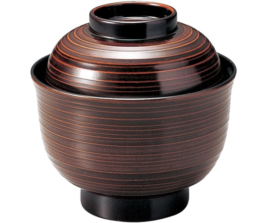 福井クラフト 3.5寸 乱筋羽反小吸椀 栃 12024080 1個（ご注文単位1個）【直送品】