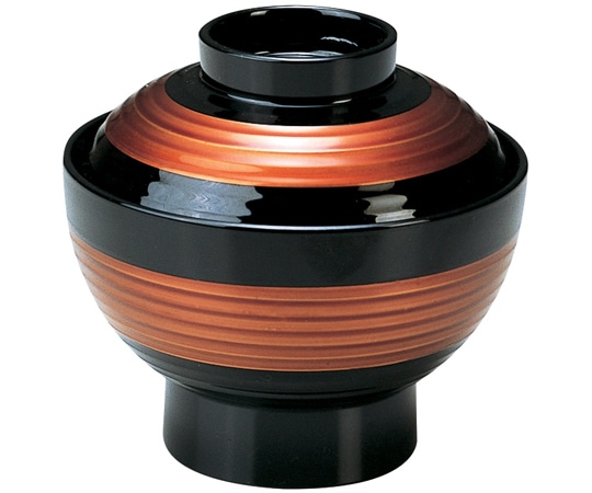 福井クラフト 耐熱3.3寸 平筋小吸物椀 黄金塗分 内黒 12023790 1個（ご注文単位1個）【直送品】