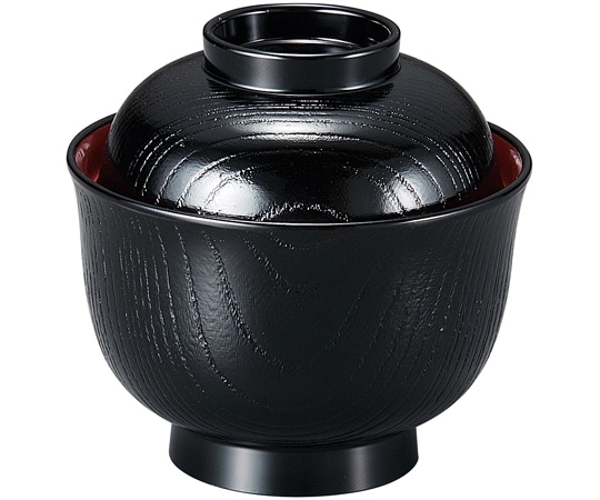 福井クラフト ABS姫木目小吸椀 黒内朱 37001180 1個（ご注文単位1個）【直送品】