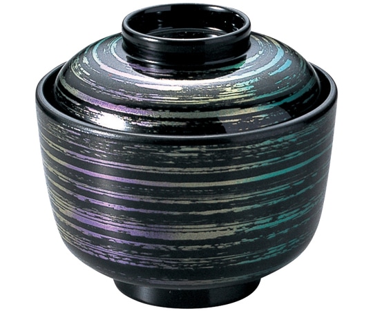 福井クラフト 耐熱忍小吸椀 虹霞 内黒 12023730 1個（ご注文単位1個）【直送品】