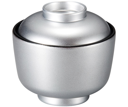 福井クラフト 耐熱忍小吸椀 銀透き 内黒 37001240 1個（ご注文単位1個）【直送品】