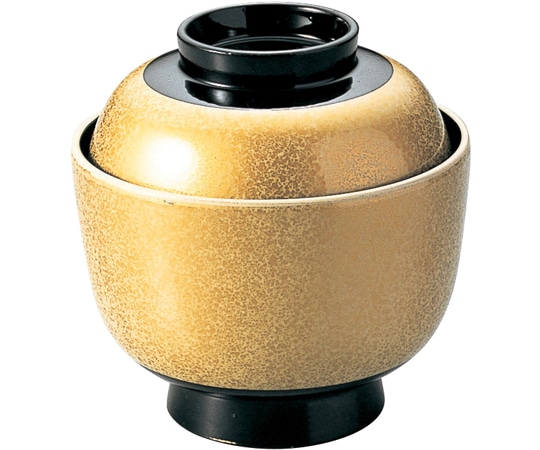 福井クラフト 耐熱一口古代椀 金しぶき 内黒 12023660 1個（ご注文単位1個）【直送品】