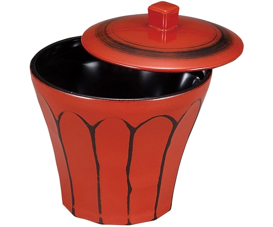 福井クラフト 耐熱2.8寸 荒彫小町カップ セット 根来 内黒 31005370 1個（ご注文単位1個）【直送品】