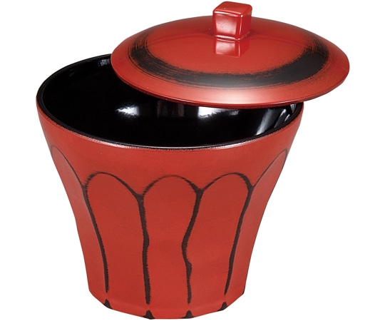 福井クラフト 耐熱3.1寸 荒彫小町カップ セット 根来 内黒 31005430 1個（ご注文単位1個）【直送品】