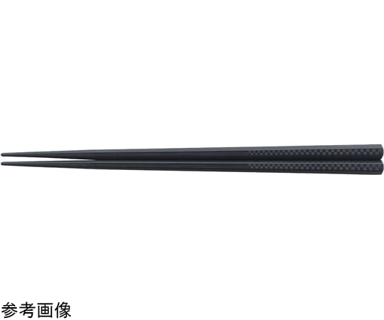 福井クラフト PBT22.5cm チェック六角箸 黒OM 90032607 1個（ご注文単位1個）【直送品】