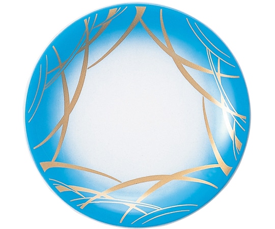 福井クラフト A150寿司皿 水色 ぼかし朝つゆ 12015925 1個（ご注文単位1個）【直送品】