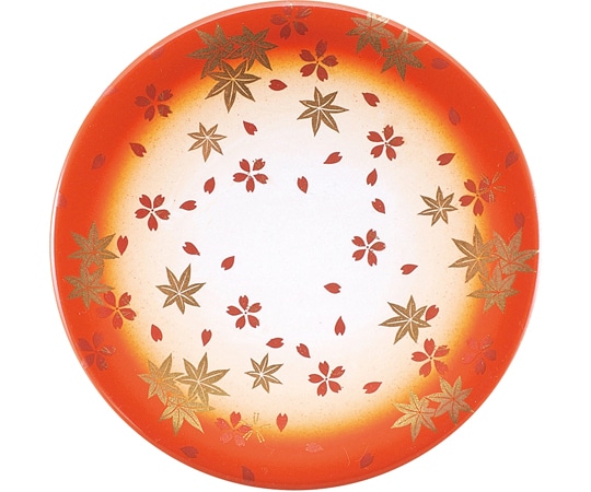 福井クラフト A150寿司皿 橙 ぼかし春秋 13000098 1個（ご注文単位1個）【直送品】