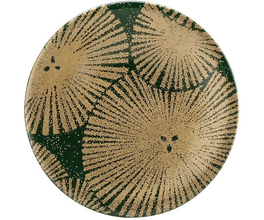 福井クラフト A150丸松葉 グリーン金粉蒔 12040080 1個（ご注文単位1個）【直送品】