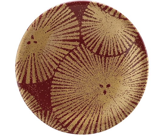 福井クラフト A150丸松葉 レッド金粉蒔 12040090 1個（ご注文単位1個）【直送品】