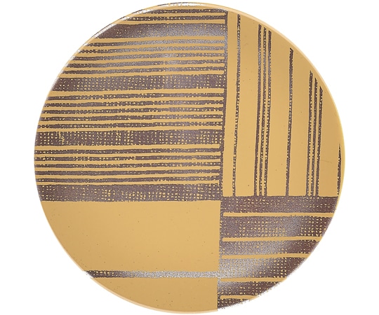 福井クラフト A150寿司皿 クリーム銀絣格子* 12042630 1個（ご注文単位1個）【直送品】