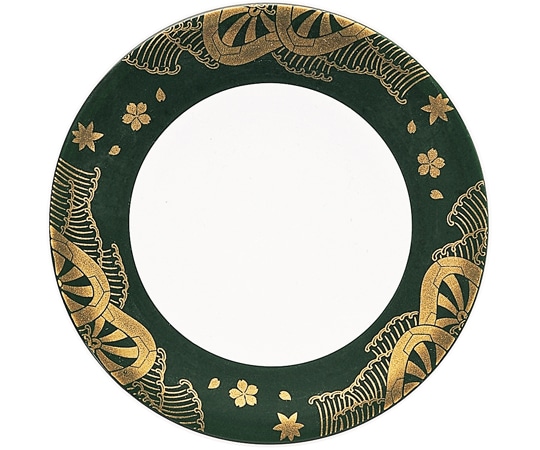 福井クラフト A150寿司皿 グリーン 源氏車 13000129 1個（ご注文単位1個）【直送品】
