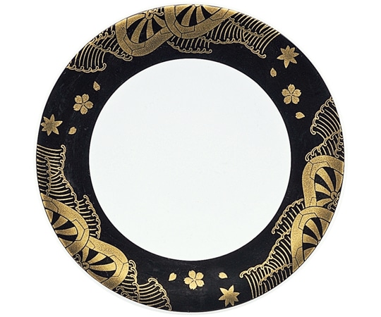 福井クラフト A150寿司皿 ブラック 源氏車 13000130 1個（ご注文単位1個）【直送品】