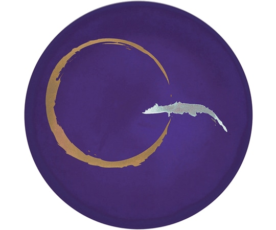 福井クラフト A150寿司皿 紫 変り一筆 12042350 1個（ご注文単位1個）【直送品】