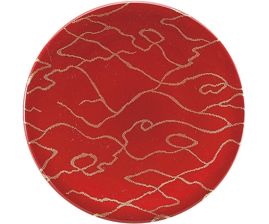 福井クラフト A150寿司皿 レッド 金の河 13000137 1個（ご注文単位1個）【直送品】