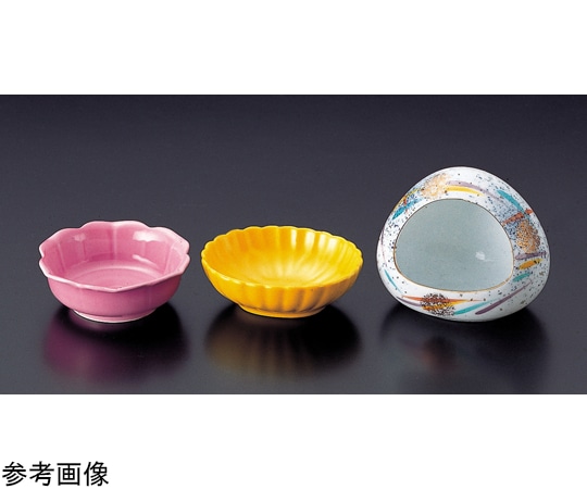 福井クラフト 陶)菊小判型小付 イエロー 97900040 1個（ご注文単位1個）【直送品】