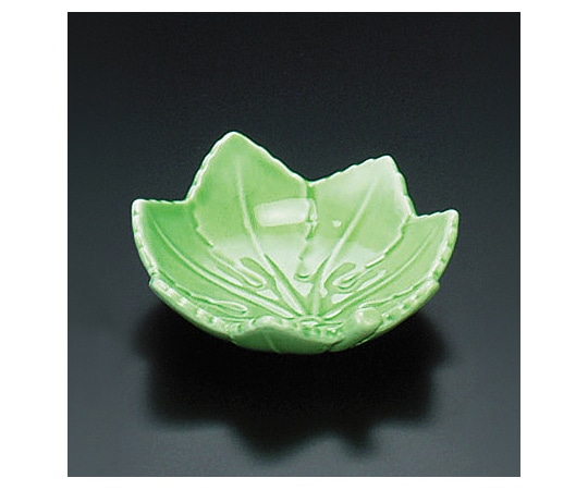 福井クラフト 陶)紅葉小皿 グリーン 89669950 1個（ご注文単位1個）【直送品】