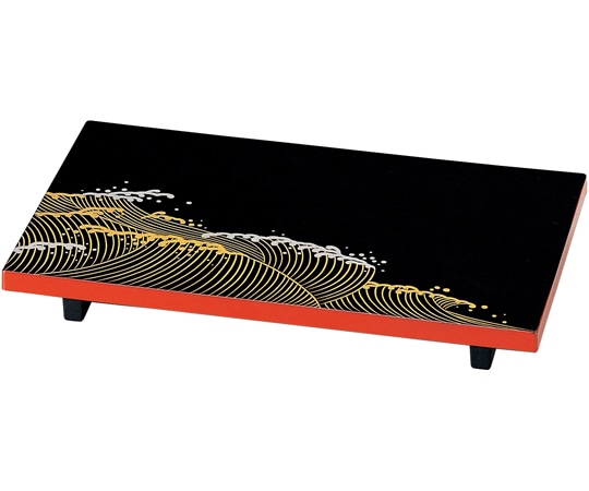 福井クラフト 左内1人用付台 黒渕朱荒波 51227260 1個（ご注文単位1個）【直送品】