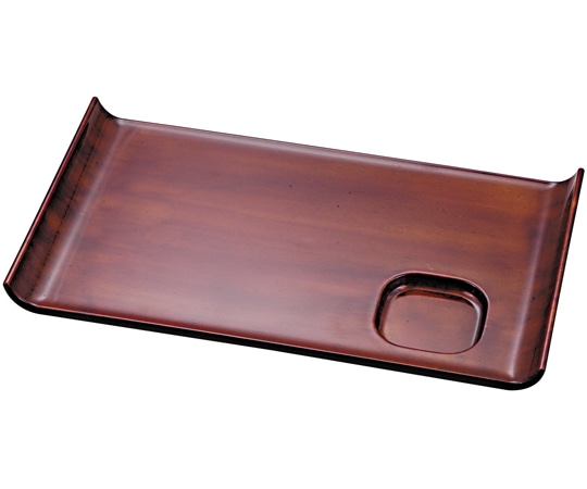 福井クラフト 9.2寸 タレ付平安盛皿 チーク木目全面塗 55007550 1個（ご注文単位1個）【直送品】