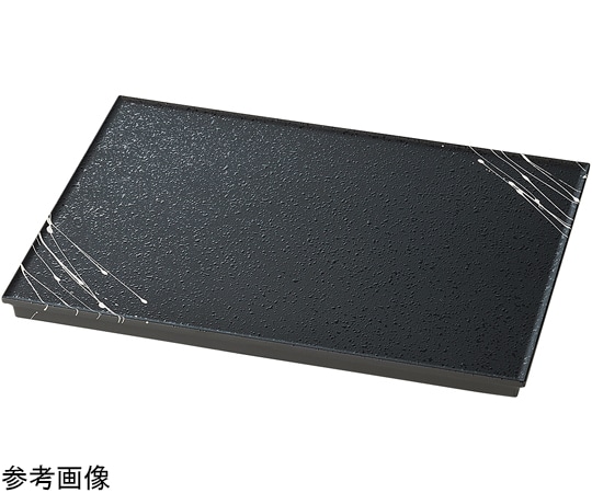 福井クラフト 33cm 長角フラットプレート 黒タタキ白乱糸(裏黒) 50025665 1個（ご注文単位1個）【直送品】