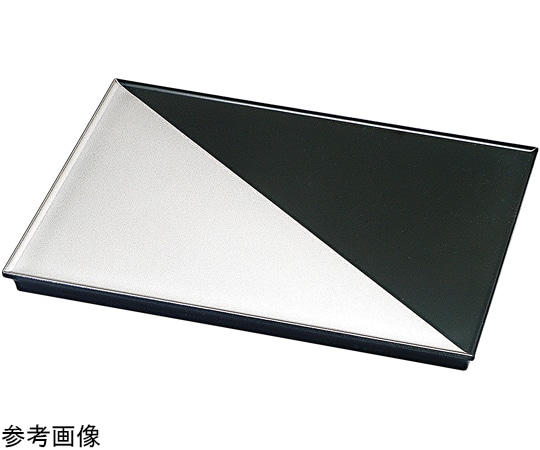 福井クラフト 25cm 長角フラットプレート 黒銀ツートン 51311110 1個（ご注文単位1個）【直送品】